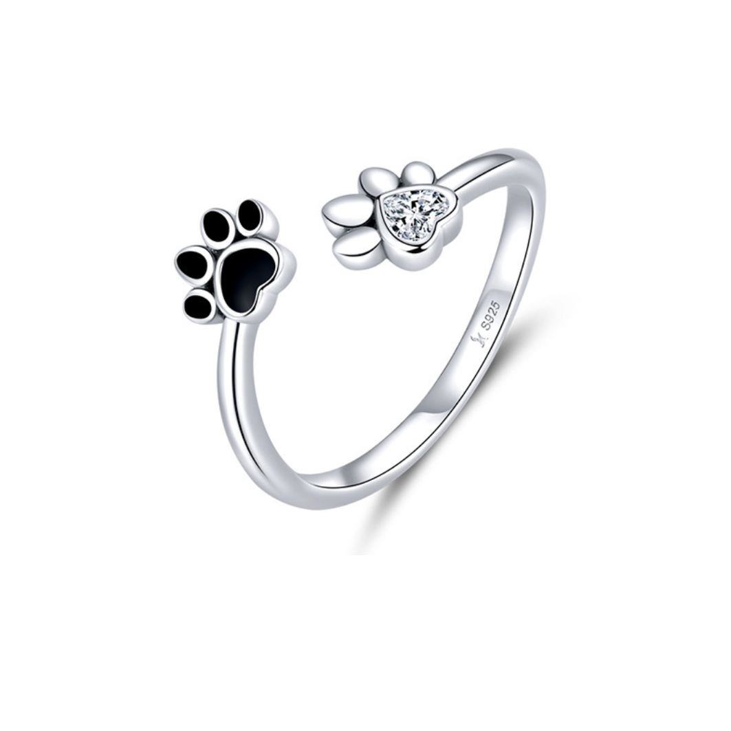 Hund tass ring - 100% STERLING SILVER