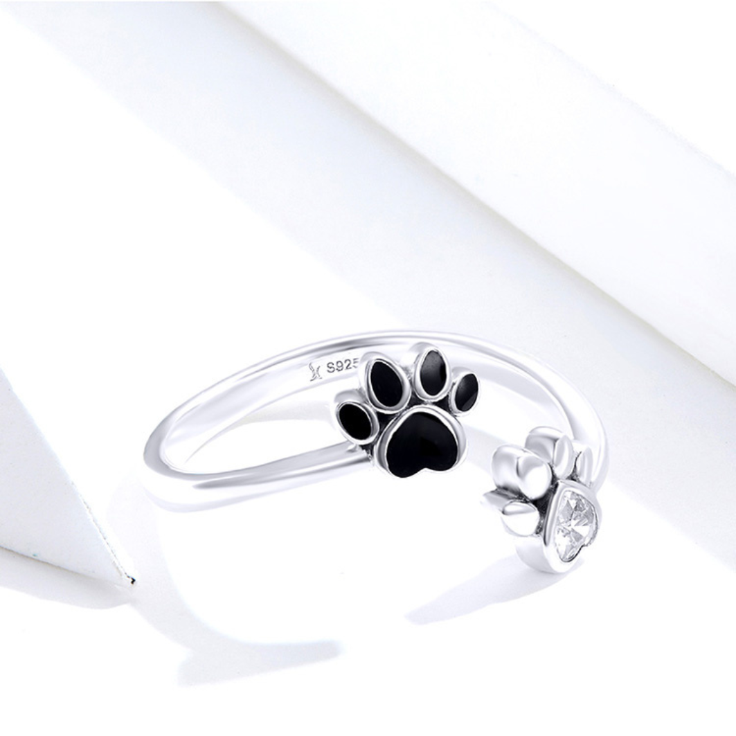 Hund tass ring - 100% STERLING SILVER