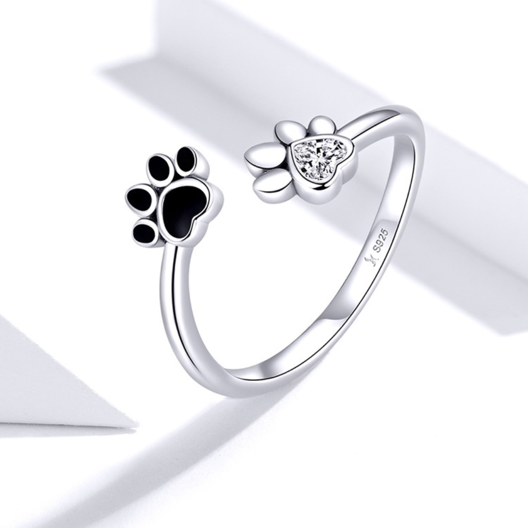 Hund tass ring - 100% STERLING SILVER