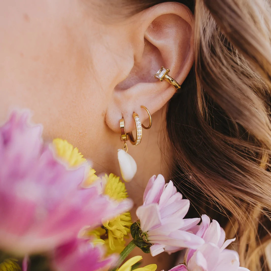 Dubbel Twist Hoops Diamant