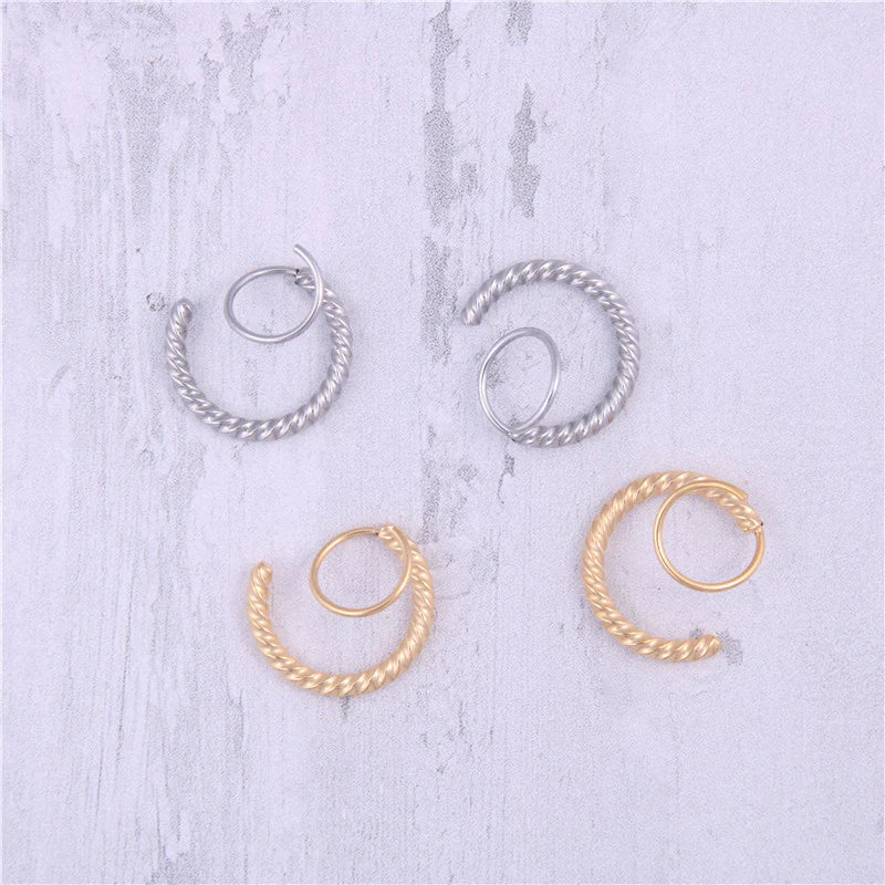 Spiral Dubbel Twist Hoops